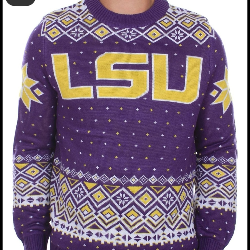LSU Tigers Ugly Christmas Sweater Mens Size XXL By Campus Specialties